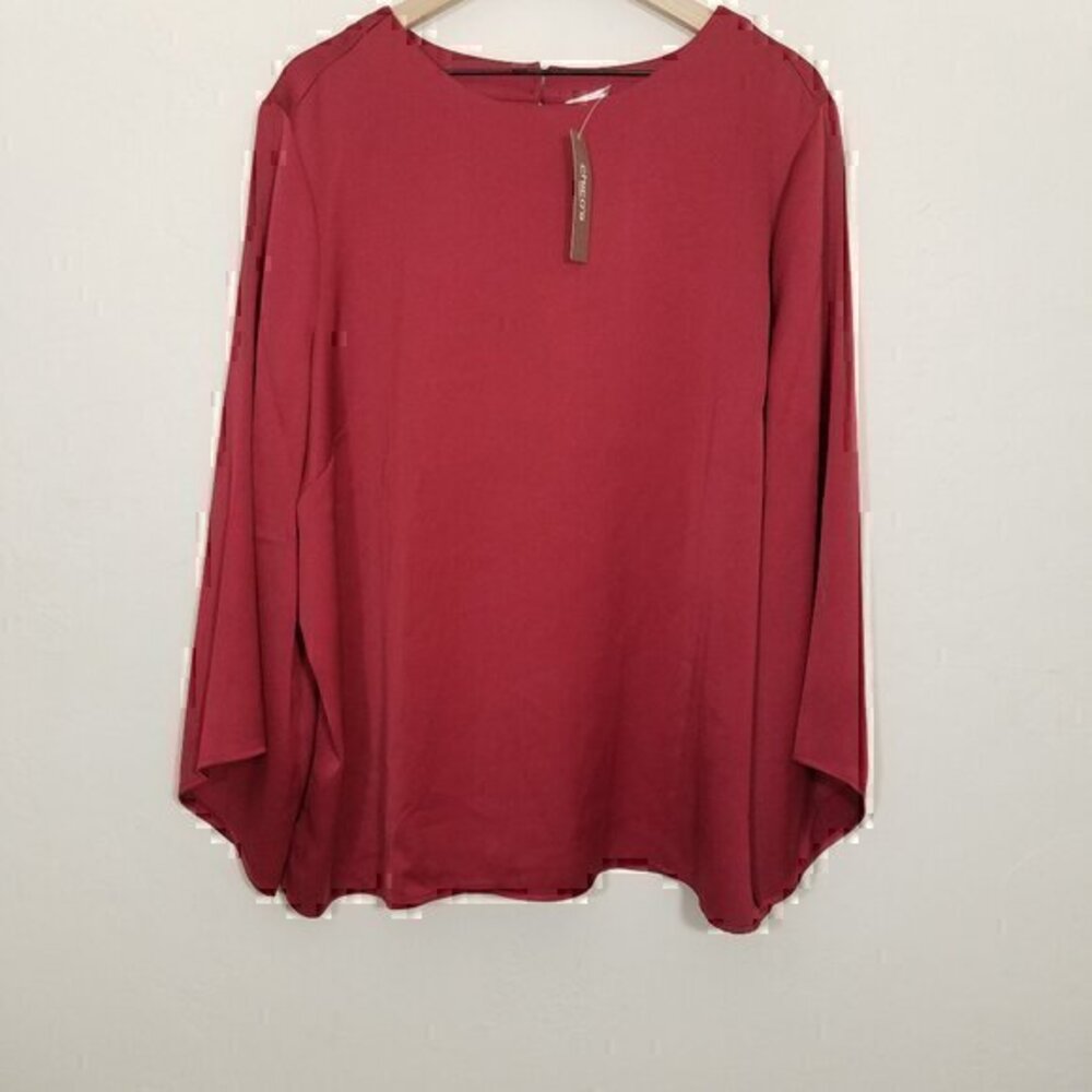 NWT Chico's Tunic Bright Cherry Top Blouse Size 4
